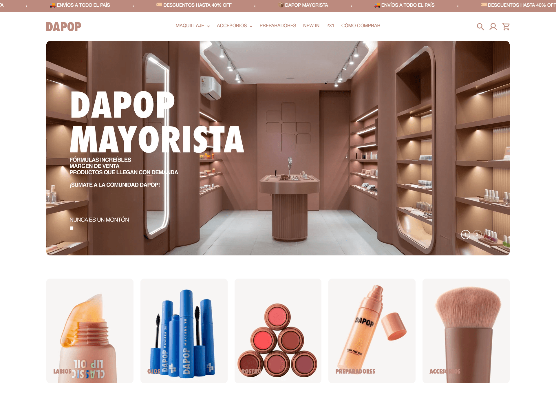 Home de Dapop Mayorista, la tienda mayorista sobre Shopify